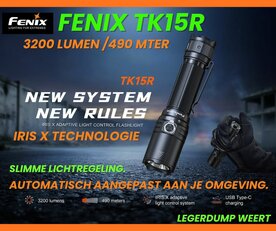 Fenix TK15R IRIS X Adaptive Light Control