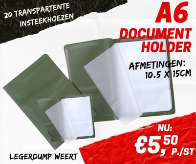 Bereiken supermarkt Vluchtig A6 document holder - Antris.nu