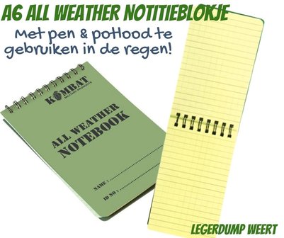 A6 All weather notitieblok