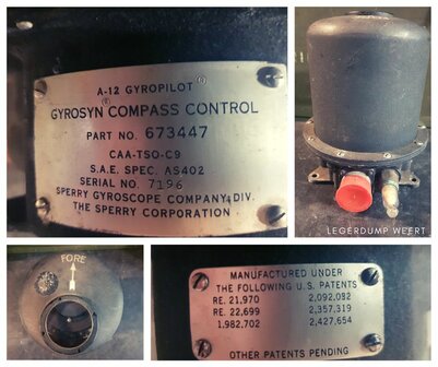 Sperry Autopilot Gyro Type  673447 Airc