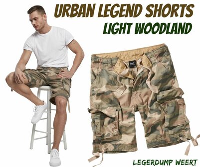 Brandit &nbsp;Urban Legend Shorts  -  Light woodland 
