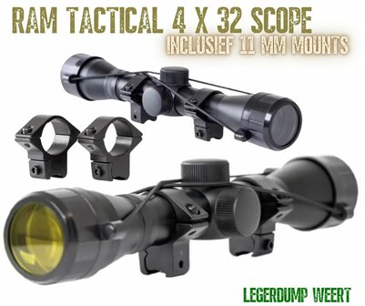 4x32 Richtkijker Inclusief 11mm Mounts