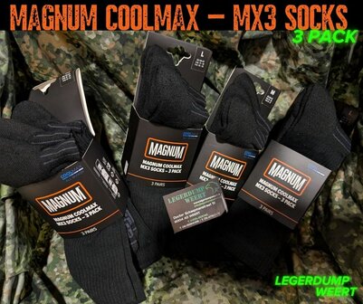 Magnum Coolmax &ndash; MX3 combat werksokken 3-Pack