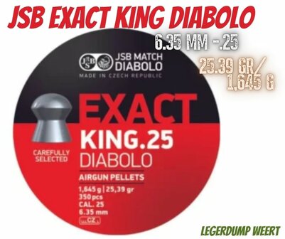 JSB Exact King.25 /&nbsp;6,35mm Diabolo&nbsp;&nbsp;