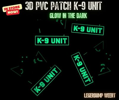 K-9 Unit glow in the dark patch