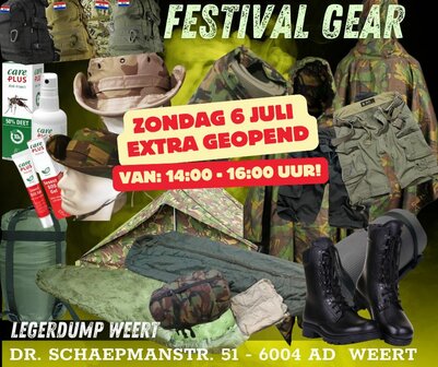 zondag 6 juli open