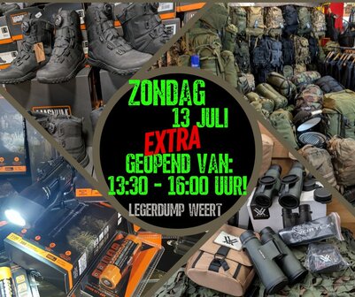 zondag 13 juli open 