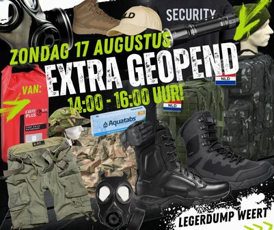 zondag 17 augustus open 