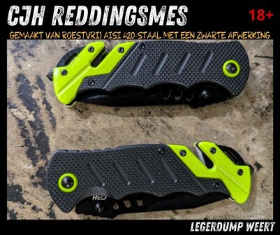 CJH Rettungsmesser, gelb/schwarz