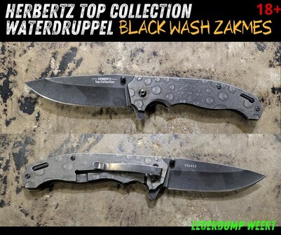 Herbertz TOP Collection Waterdruppel Black Wash Zakmes