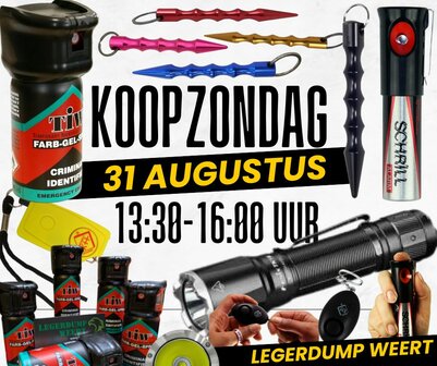 Koopzondag weert 31 augustus