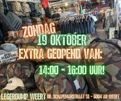 zondag 19 oktober open