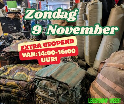 zondag 9 november open 