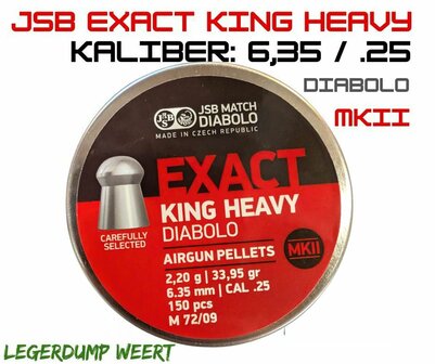 JSB Diabolo Exact King Heavy MKII 6,35mm. 25
