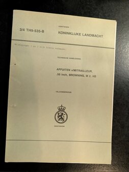 Affuiten v/Mitrailleur.50 inch, Browning M2, HB. Veldonderhoud