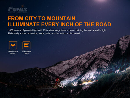 Fenix BC26R 1600 Lumen  &amp; BC05R V2.0 Fietslamp Set