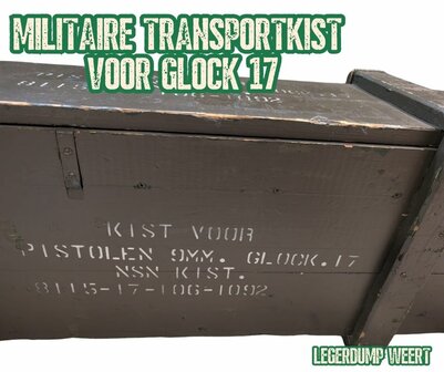 militaire transportkist voor Glock 17 pistolen,
