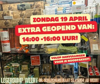 ZONDAG 19 APRIL OPEN 