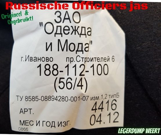 Russische officiers jas