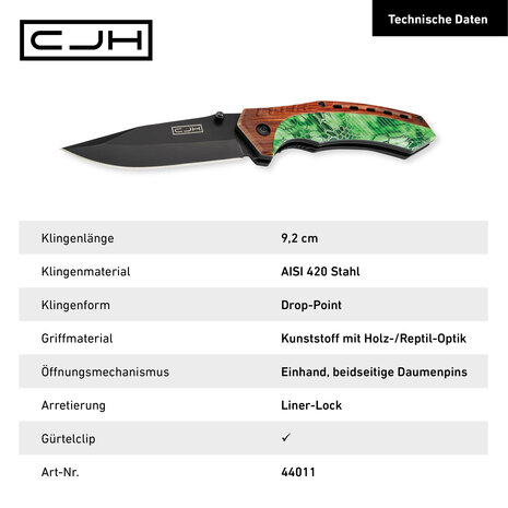 CJH Eenhandsmes hout/camo