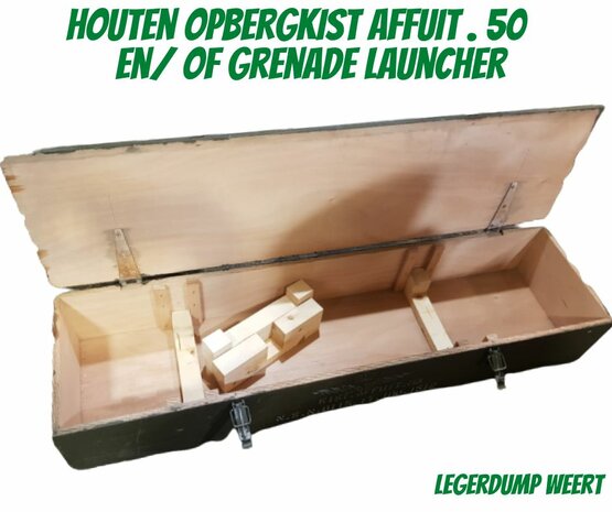 Houten opbergkist Affuit .50 en/of grenade laucher