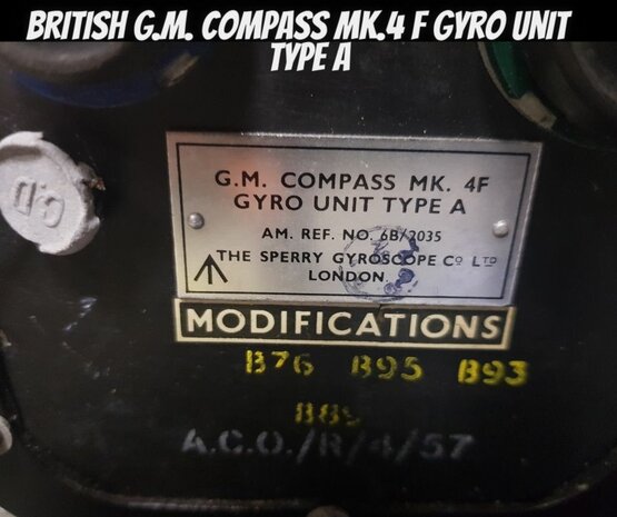 British G.M. Compass MK.4 F Gyro unit Type A