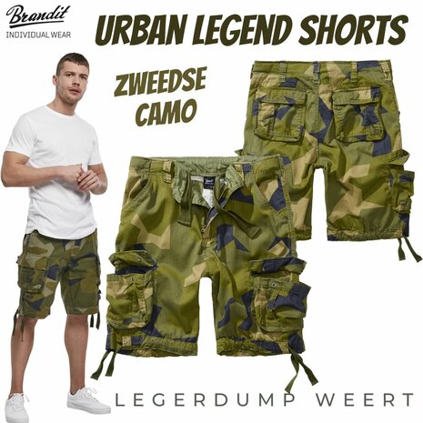 zweedse camo shorts