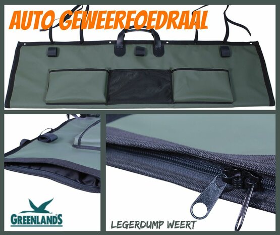 Auto geweerfoedraal groen