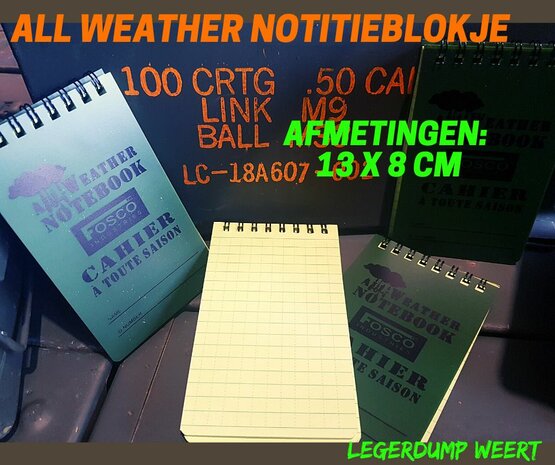 Notitieblok all weather klein