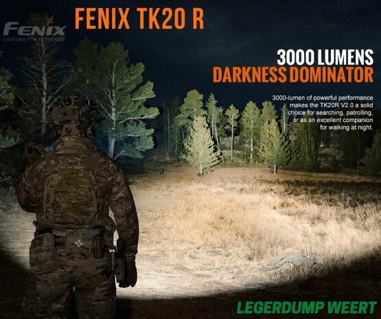 Fenix TK20R V2.0 oplaadbare zaklamp, 3000 lumen