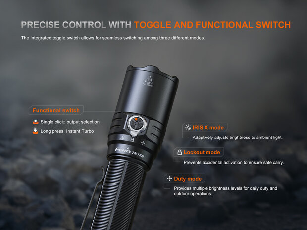 Fenix TK15R IRIS X Adaptive Light Control