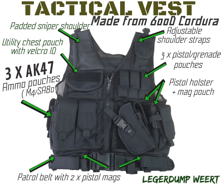 Tactical vest with pistol holster on chest forex oil trading