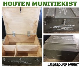 Houten munitiekist groot