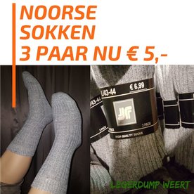 3 paar Noorse sokken 