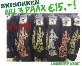 Artic 3 paar Skisokken groen