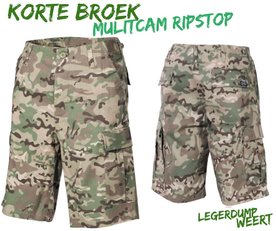 Korte broek multicam ripstop