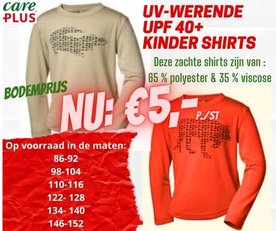 Care Plus UV-werende kinder shirt Khaki