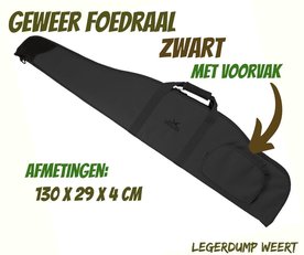 Geweerfoedraal  zwart 130 cm