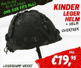 Kinder Helm multicam Black camo