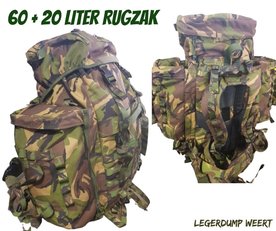 Militaire leger rugzak Stingray 60 + 20 liter
