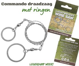 DRAADZAAG Commando lichtgewicht met ringen 