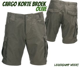 Korte cargo broek olive 