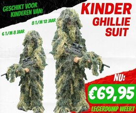 Army Kids Ghillie Suit - Woodland  6 / 8 JAAR