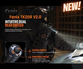 Fenix TK20R V2.0 oplaadbare zaklamp, 3000 lumen