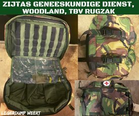 Zijtas, geneeskundige dienst, Woodland, tbv rugzak 
