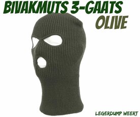 Bivakmuts 3 gats - OLIVE 