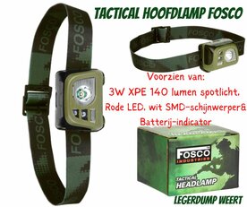 Tactical hoofdlamp Fosco