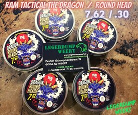 RAM TACTICAL | DRAGON ROUND HEADS | 7,62 .30 