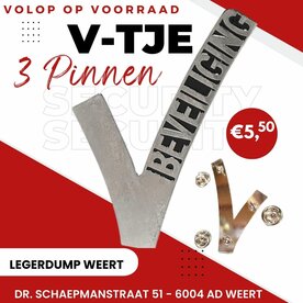 V-tje - metaal 3 pinnen