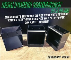 RAM Power schietkastje 14 x 14cm